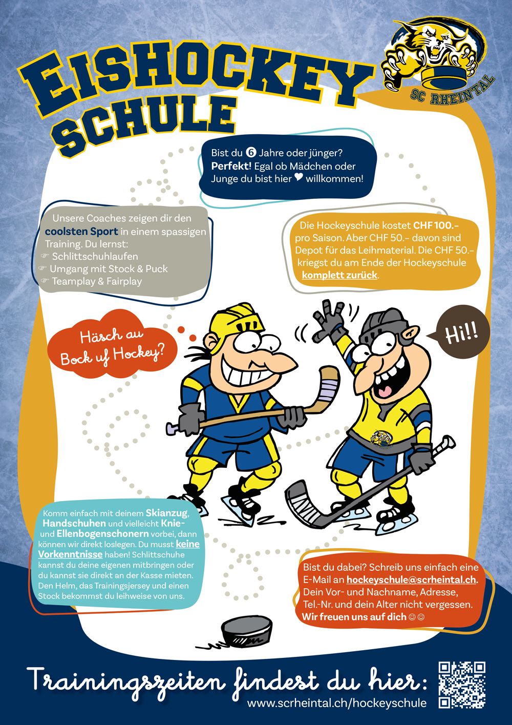 Flyer Hockeyschule SC Rheintal